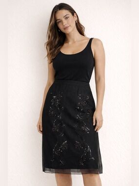 H&M SEQUIN ORGANZA SKIRT